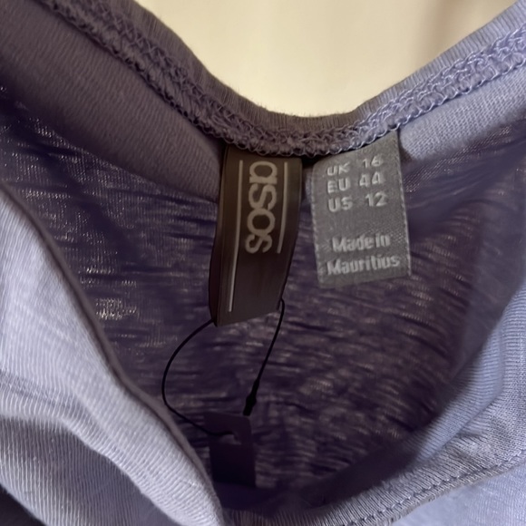 NWOT ASOS Maternity Off the Shoulder Purple Dress - Picture 6 of 9